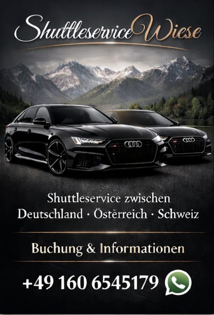 Shuttleservice Wiese - Premium Transfer zwischen Deutschland, Österreich und Schweiz